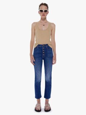 Mother Jeans, Pixie Rider Ankle, (Taxi!), Size 30